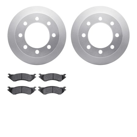 DYNAMIC FRICTION CO 4302-40016, Geospec Rotors with 3000 Series Ceramic Brake Pads, Silver 4302-40016